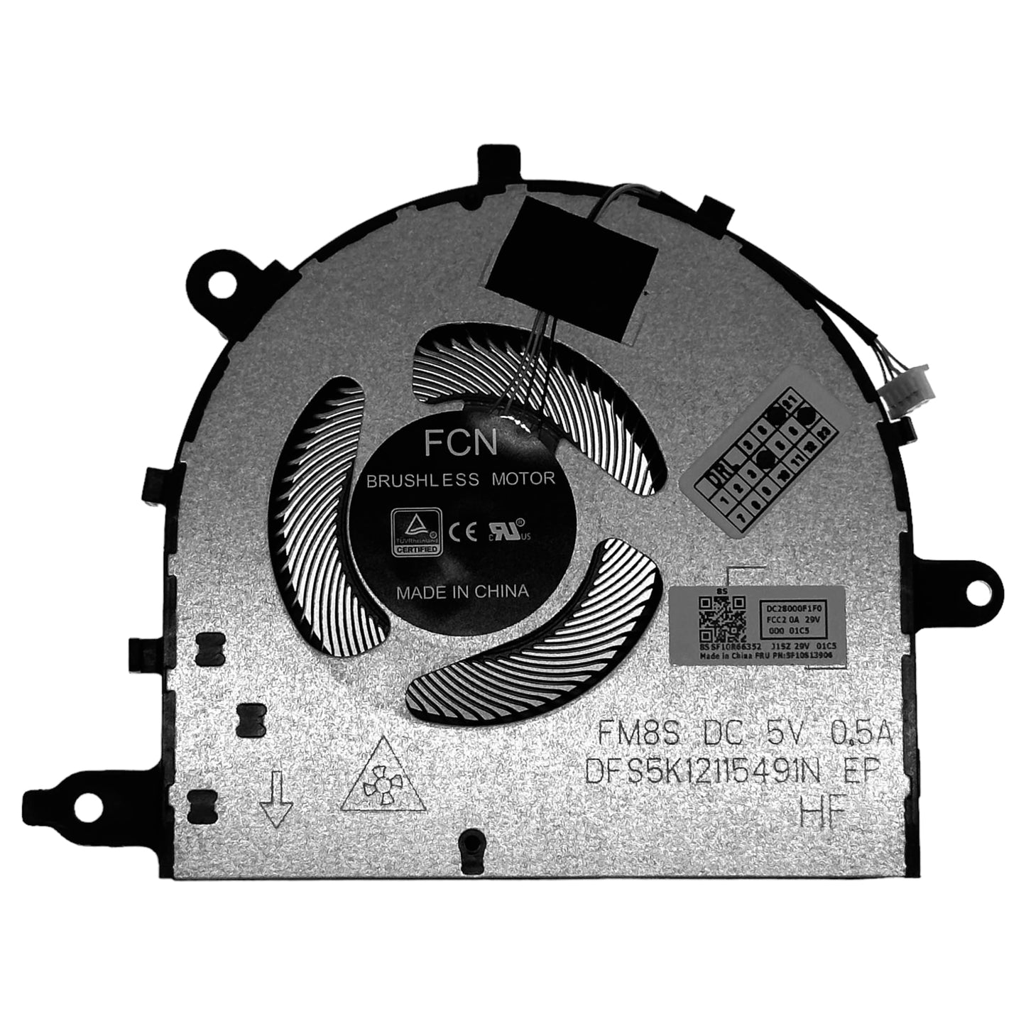 Compatible CPU Cooling Fan for Lenovo PN SF10R66352 5F10S13906 5H40S20000 5H40S20160 Model: DC28000F1F0 DFS5K12115491N FM8S