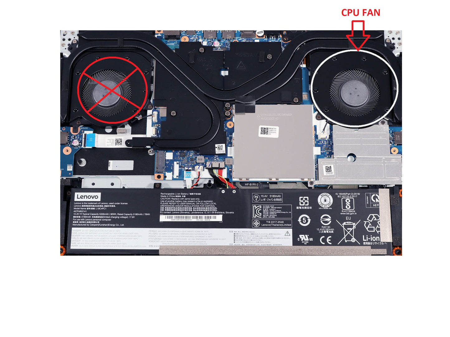 Compatible CPU Cooling Fan for Lenovo DFS5M325063B1C DC28000FAF0 BAPA0909R5HY004 DC28000FAV0AVC1