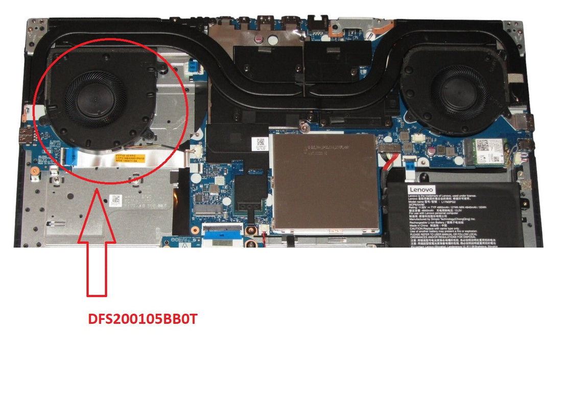 Tutorial: How to Replace the CPU Fan in Lenovo Legion (Y540-17IRH Type 81Q4, Y540-17IRH-PG0 Type 81T3) - 5F10S13888 DFS200105BB0T