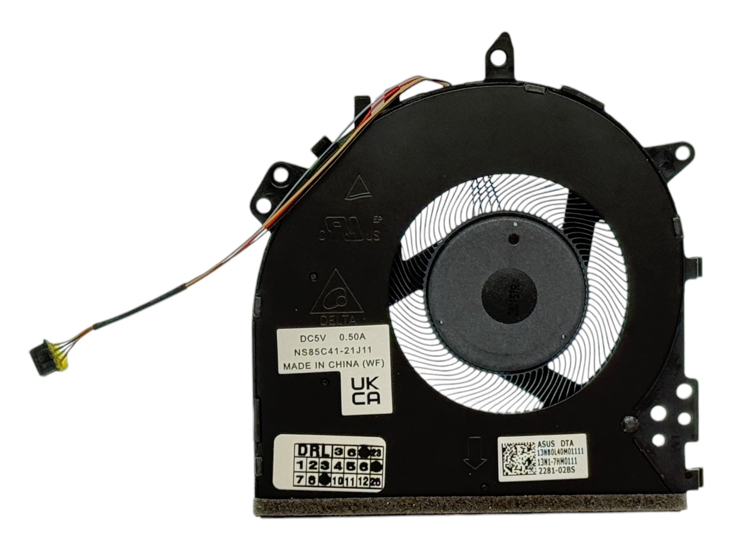 Original CPU Cooling Fan for Asus NS85C41-21J11 NS85C05-18J27 13N1-7HM0101 13N1-7HM0111, 13NB0L40M01111 13NB0L40M01011 NS85C05-18L30 13N1-6TA0U12 13N1-6TA0U11