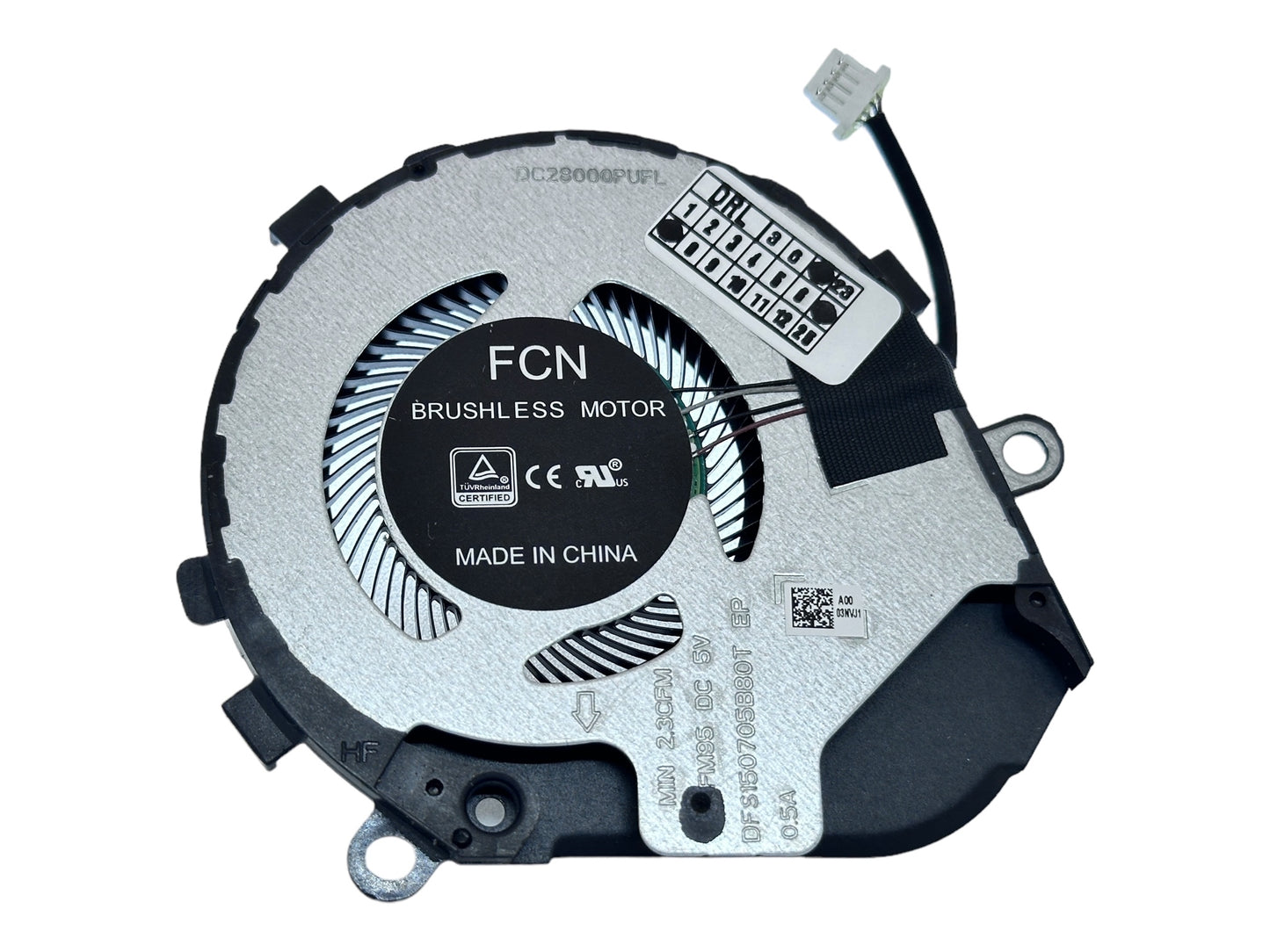 Compatible CPU Cooling Fan for Dell 3NVJ1 03NVJ1 AT2UW001ZSL EG50040S1-CJ50-S9A DC28000PUSL DC28000PUFL DFS150705B80T-FM95