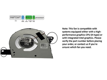 Compatible CPU Cooling Fan for Dell C5F86, 0C5F86, DC28000IZFL