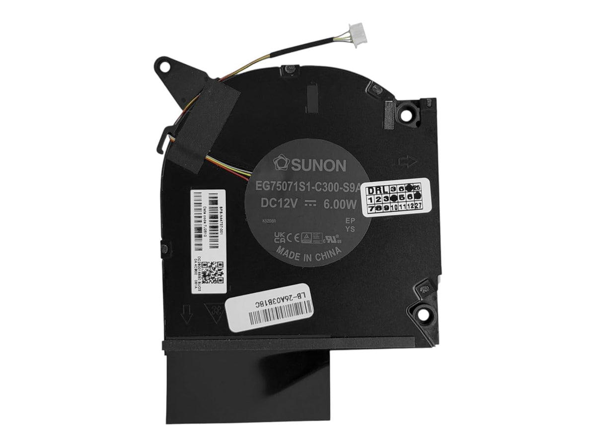 Compatible Cooling CPU fan model EG75071S1-C300-S9A, ND8CC21-22H17, DC2800166D0 (80W heatsink only) for HP Omen 16-W, 16T-W, 16-WD, 16T-WD, 16-WF, 16T-WF, 16-X, 16Z-X, 16-XF, 16Z-XF