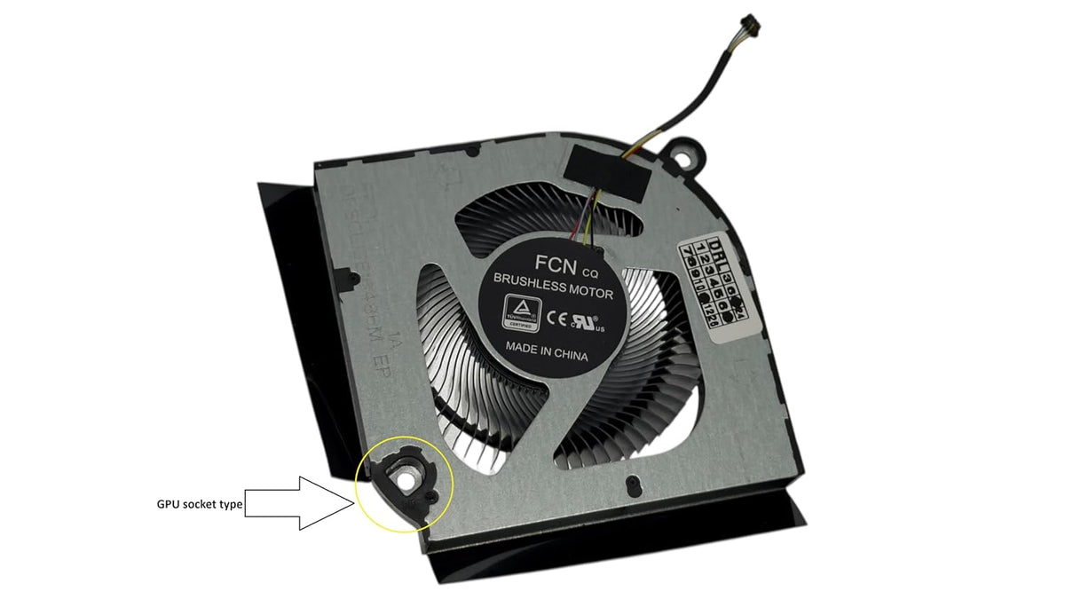Compatible GPU Fan (Video Graphics Card Fan) for Acer Predator Helios Neo 16 PHN16-71, Neo 18 PHN18-71, PHN16-71-76H5 PHN18-71-99RC, DC12V 1A, small conector, model 23.QLTN7.001