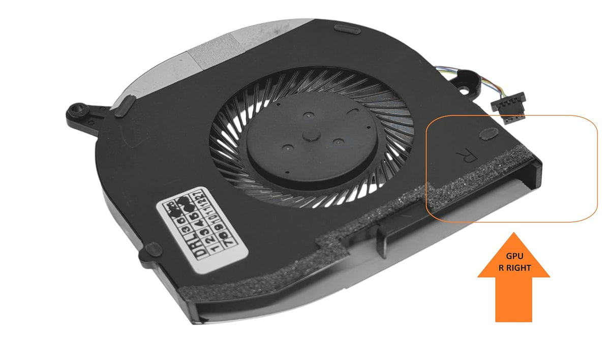 Compatible Cooling Fan GPU (R RIGHT) for Dell Precision 5520 5530 5540, XPS 15 7590, 9560, 9570, DC28000NHD0, DC28000NHF0, DC28000IPF0, V9H8N 0V9H8N, 0TK9J1 TK9J110