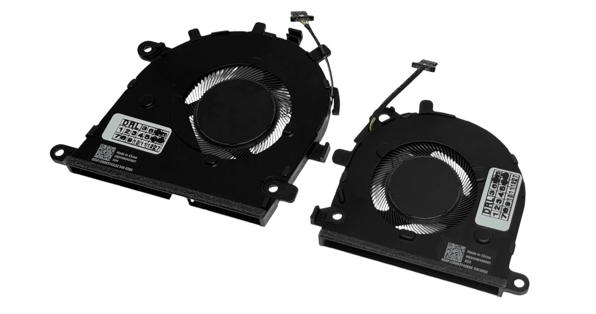 Compatible CPU + GPUS FANS SET DFS5K121142621, DFS5F22B048671, HQ2330045J007, HQ2330045K007, BN6505S5H-005P, BN5505S5H-000P for Le novo Slim 7 14 IRP8, 1 4IMH9, Slim 6 14APU8, 14IAP8, 14IRH8, 14IRP8