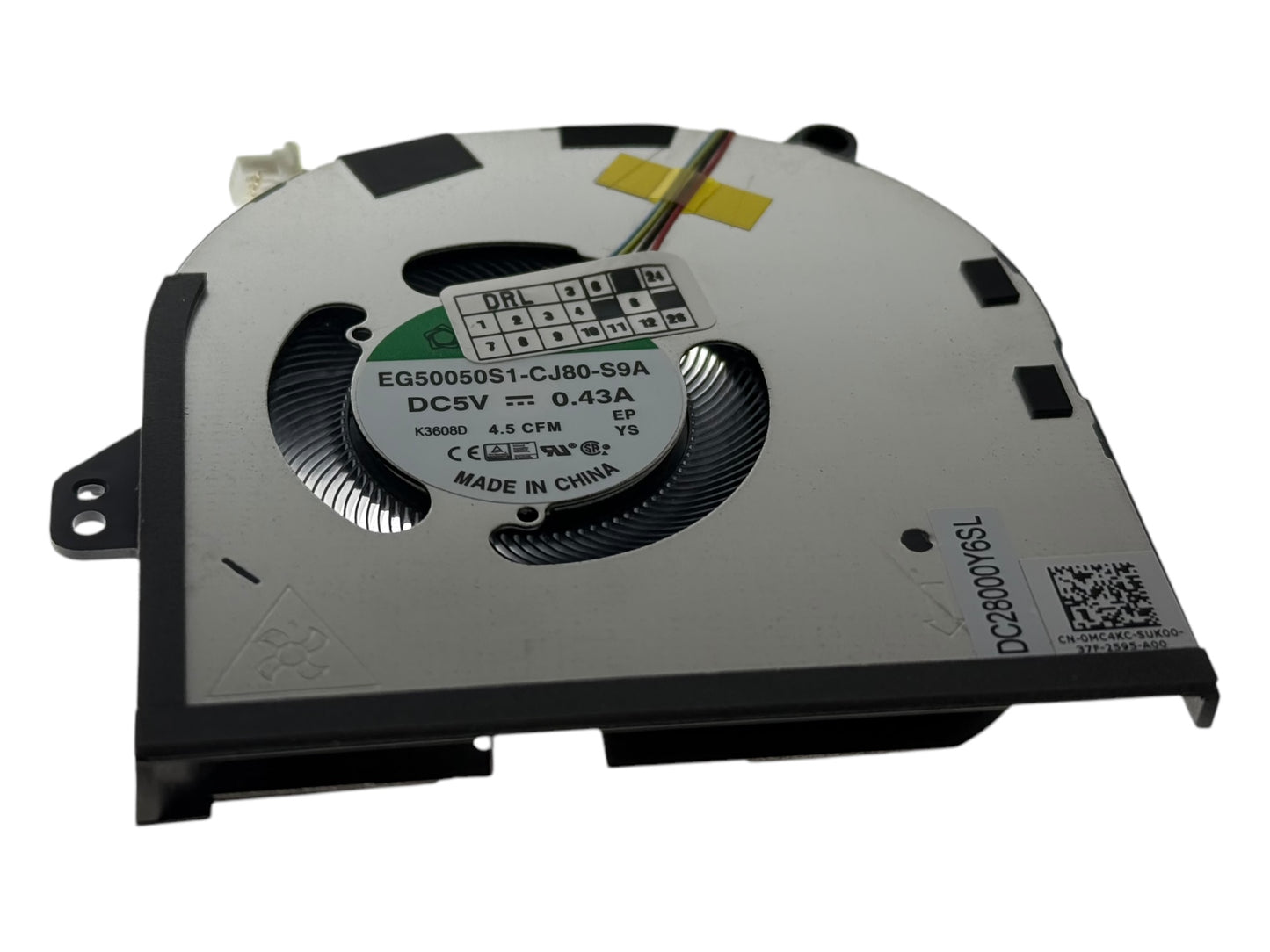 Compatible GPU Cooling Fan for Dell CN1MT DJH35 MC4KC 0CN1MT 0DJH35 0MC4KC DC28000Y6SL DC2800ORSL DC2800U2SL EG50050S1-CJ80-S9A EG50050S1-CG00-S9A