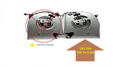 Compatible CPU fan (5V 0.5A) for Asus NS85C59-20G04, NS85C59-21J09, DFS5K221153715, 6033B0093901, 6033B0094101, 6033B0111801, ONLY for G5 13IC IC G5 13IE G513IH G513QC G513QE
