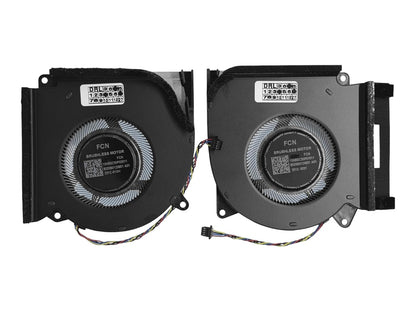 Compatible CPU + GPU cooling fans set DFSCL42P16593Q, DFSCL42P06593Q, 6033B0123901, 6033B0124001, 13NR0C50P02011, 13NR0C50P01011, DC 12V 0.6A, for only only with ASUS ROG Strix G17 (2023) G713PU, G713