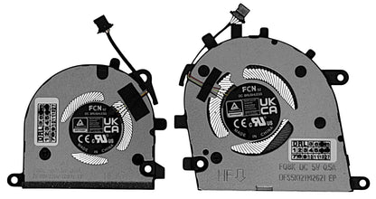 Compatible CPU + GPUS FANS SET DFS5K121142621, DFS5F22B048671, HQ2330045J007, HQ2330045K007, BN6505S5H-005P, BN5505S5H-000P for Le novo Slim 7 14 IRP8, 1 4IMH9, Slim 6 14APU8, 14IAP8, 14IRH8, 14IRP8