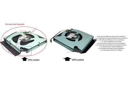 Compatible GPU Fan for Acer NS85C55-20H15, 23.Q7KN2.002, 23.QB9N2.002, DC28000X0D0