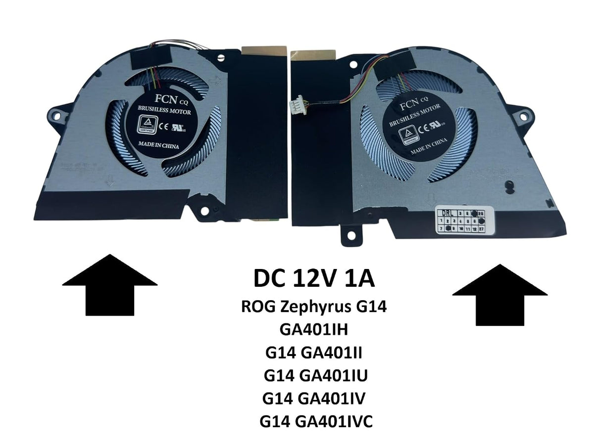 Compatible FAN set ASUS 12V DFSCK22105182H, DFSCK22115181H, 13NR03F0AP0101, 13NR03F0AP0301