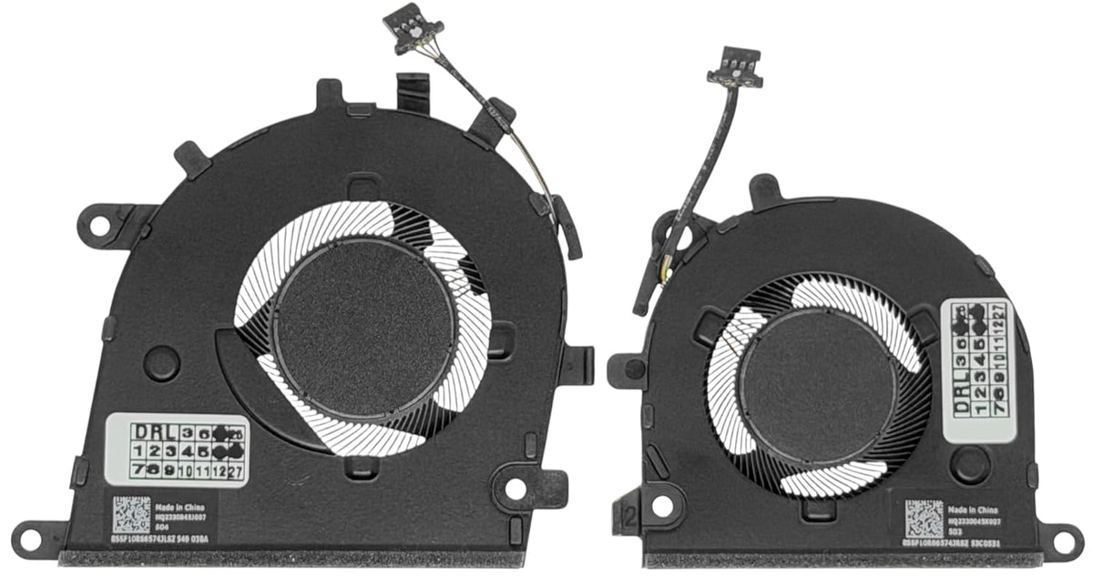 Compatible CPU + GPUS FANS SET DFS5K121142621, DFS5F22B048671, HQ2330045J007, HQ2330045K007, BN6505S5H-005P, BN5505S5H-000P for Le novo Slim 7 14 IRP8, 1 4IMH9, Slim 6 14APU8, 14IAP8, 14IRH8, 14IRP8