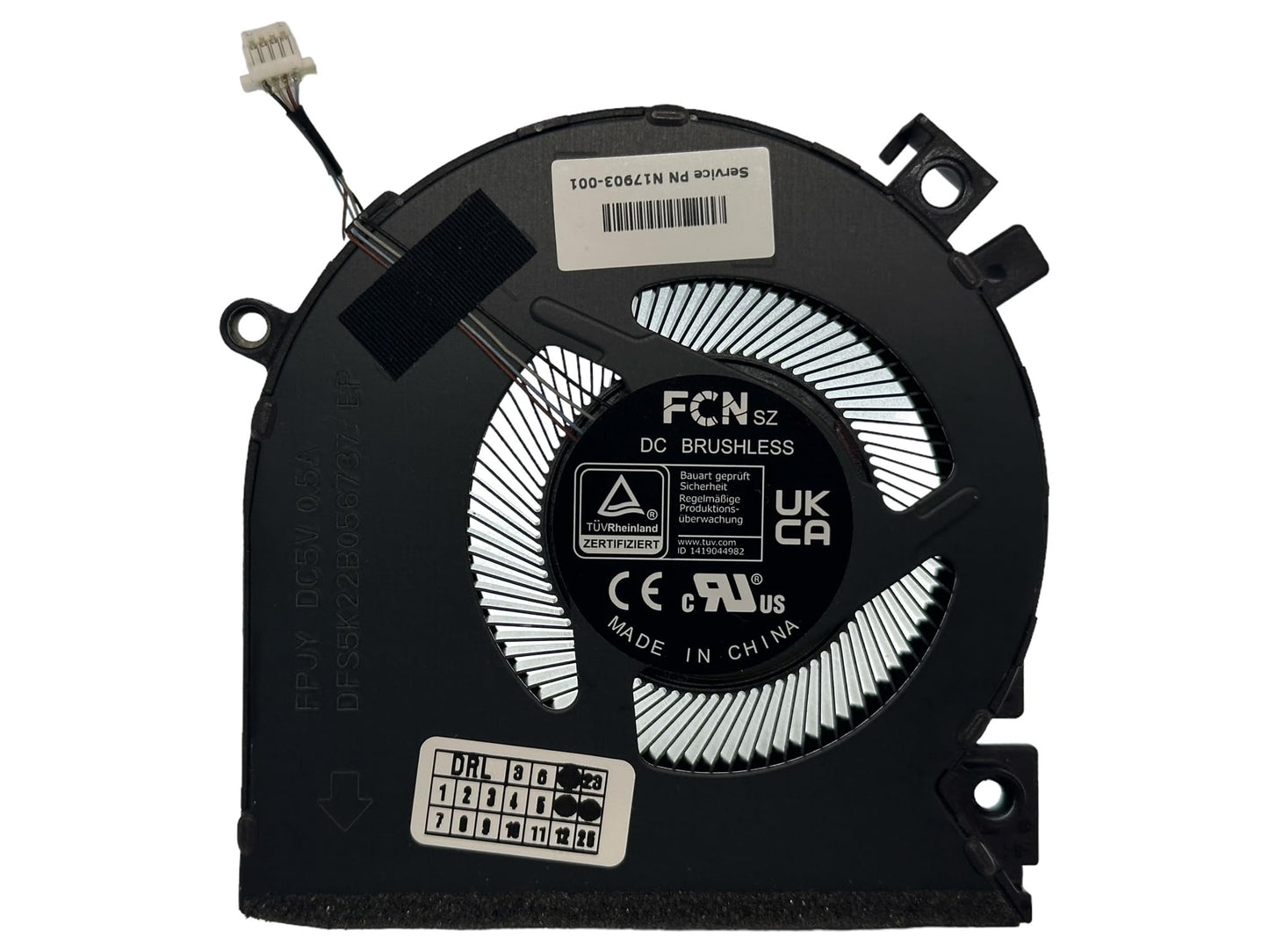 Compatible CPU Cooling Fan for HP DFS5K22B056737 ND85C26-21J19 N13304-001 N13306-001 N17903-001 N17902-001