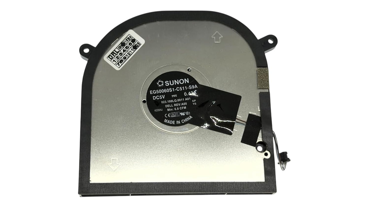 Compatible Cooling Fan CPU (FAN1) Dell XPS 17 9700 9710 9720 / Precision 5750 5760 5770, Model EG50060S1-C511-S9A, 023.100LQ.0011, 0P2FY9 P2FY9, DC5V 000 11 43 A