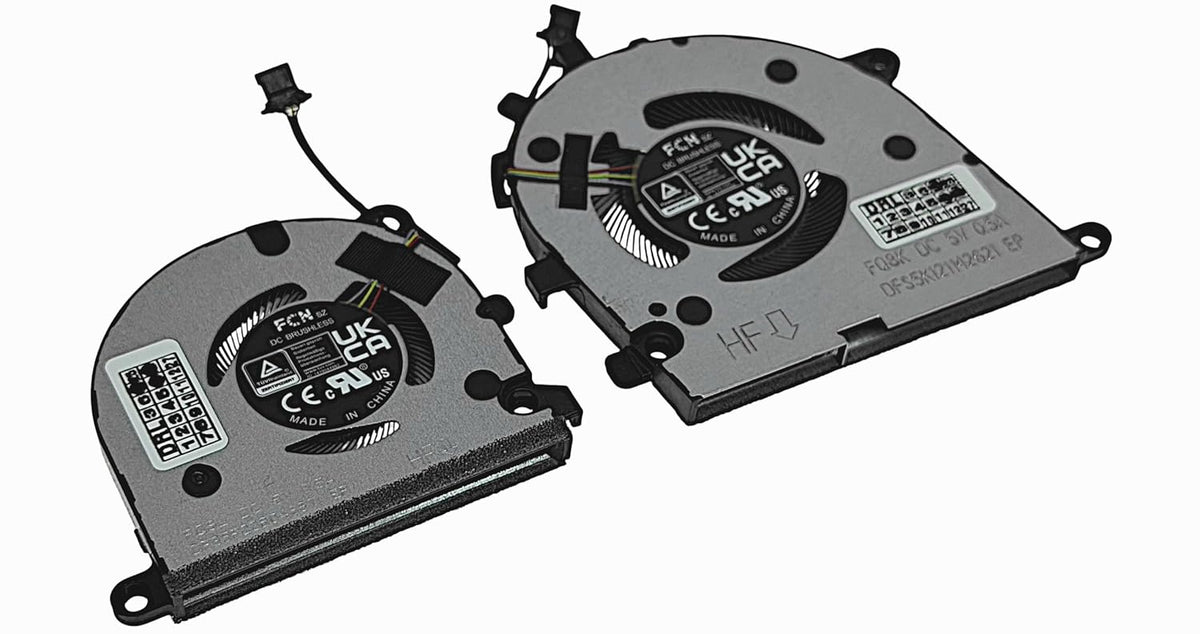 Compatible CPU + GPUS FANS SET DFS5K121142621, DFS5F22B048671, HQ2330045J007, HQ2330045K007, BN6505S5H-005P, BN5505S5H-000P for Le novo Slim 7 14 IRP8, 1 4IMH9, Slim 6 14APU8, 14IAP8, 14IRH8, 14IRP8