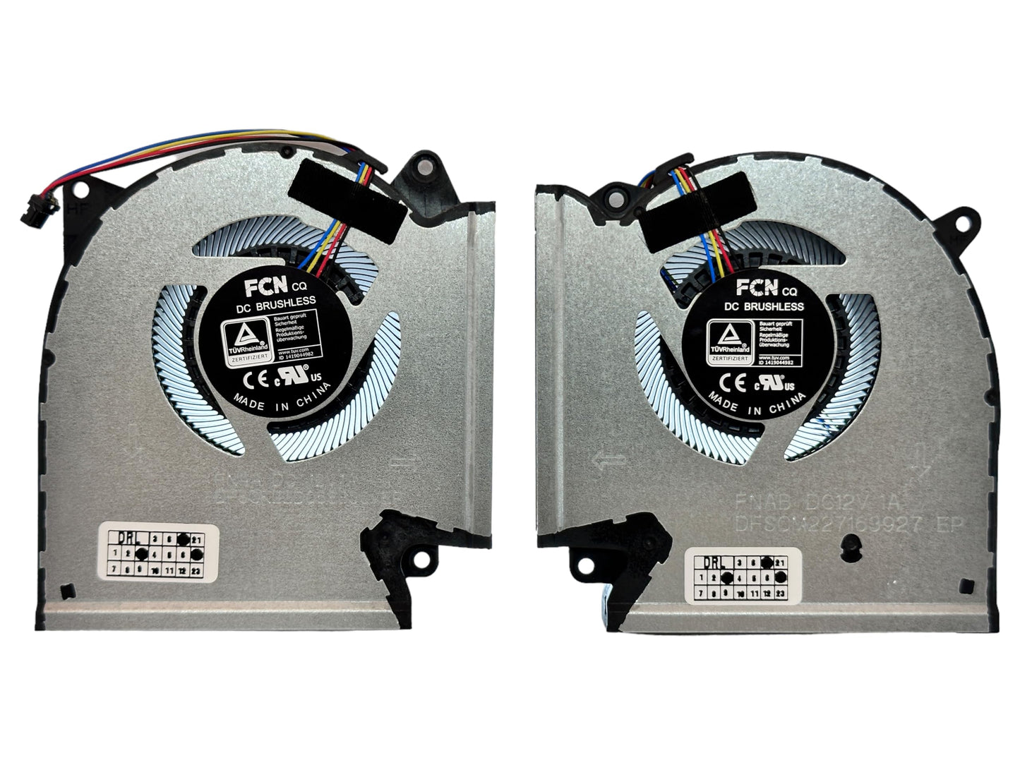 Compatible Cooling Fan Set CPU + GPU for Asus 13NR0540P01011 13NR0540P02011, DFSCK22D058830 FNAA, DFSCM227163927 FNAB