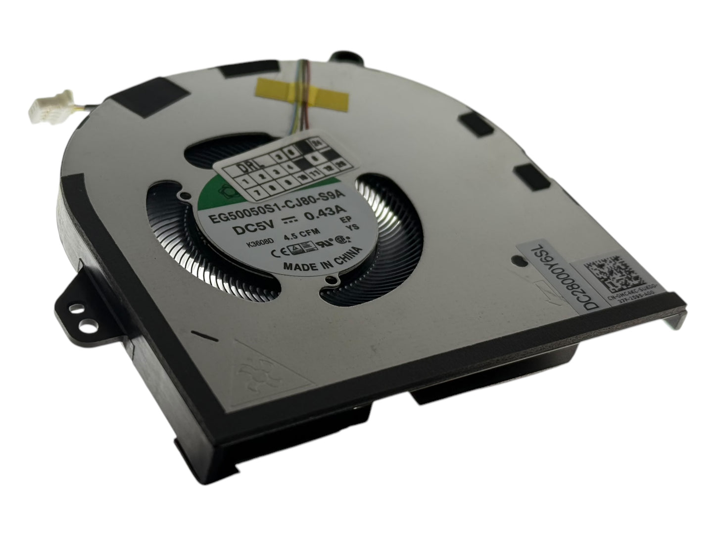 Compatible GPU Cooling Fan for Dell CN1MT DJH35 MC4KC 0CN1MT 0DJH35 0MC4KC DC28000Y6SL DC2800ORSL DC2800U2SL EG50050S1-CJ80-S9A EG50050S1-CG00-S9A