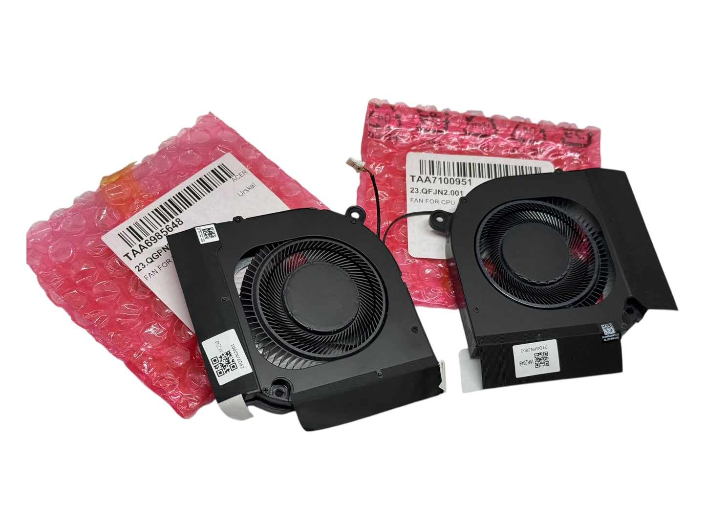 Original Cooling Fan Set CPU + GPU for Acer QFJN2.001 23.QGPN2.001 23.QGPN2.002 23.QFJN2.002 DFSCL12E16486M NS8CC19-21G12 DFSCK22D05883M NS8CC19-21G11