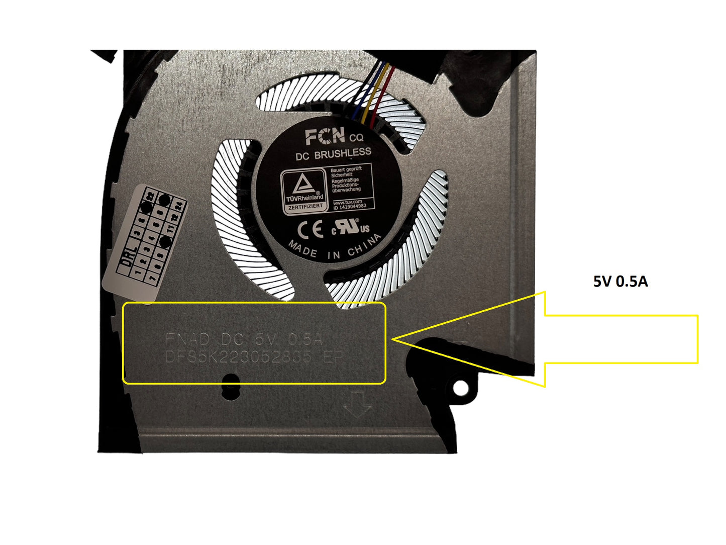 Original GPU Cooling Fan for Asus 13NR0510P02011 13NR0510P02021 DFS5K223052835 NS85C59-20G05 NS85C59-21J10