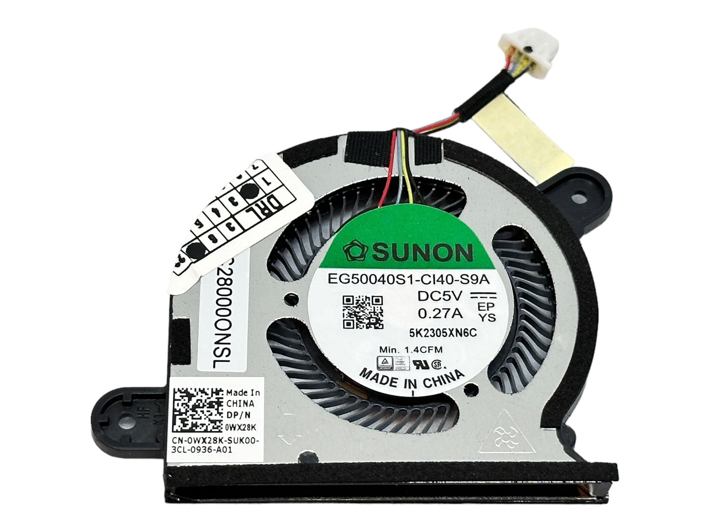 CPU Cooling Fan for Dell WX28K 0WX28K EG50040S1-CI40-S9A DC28000ONSL