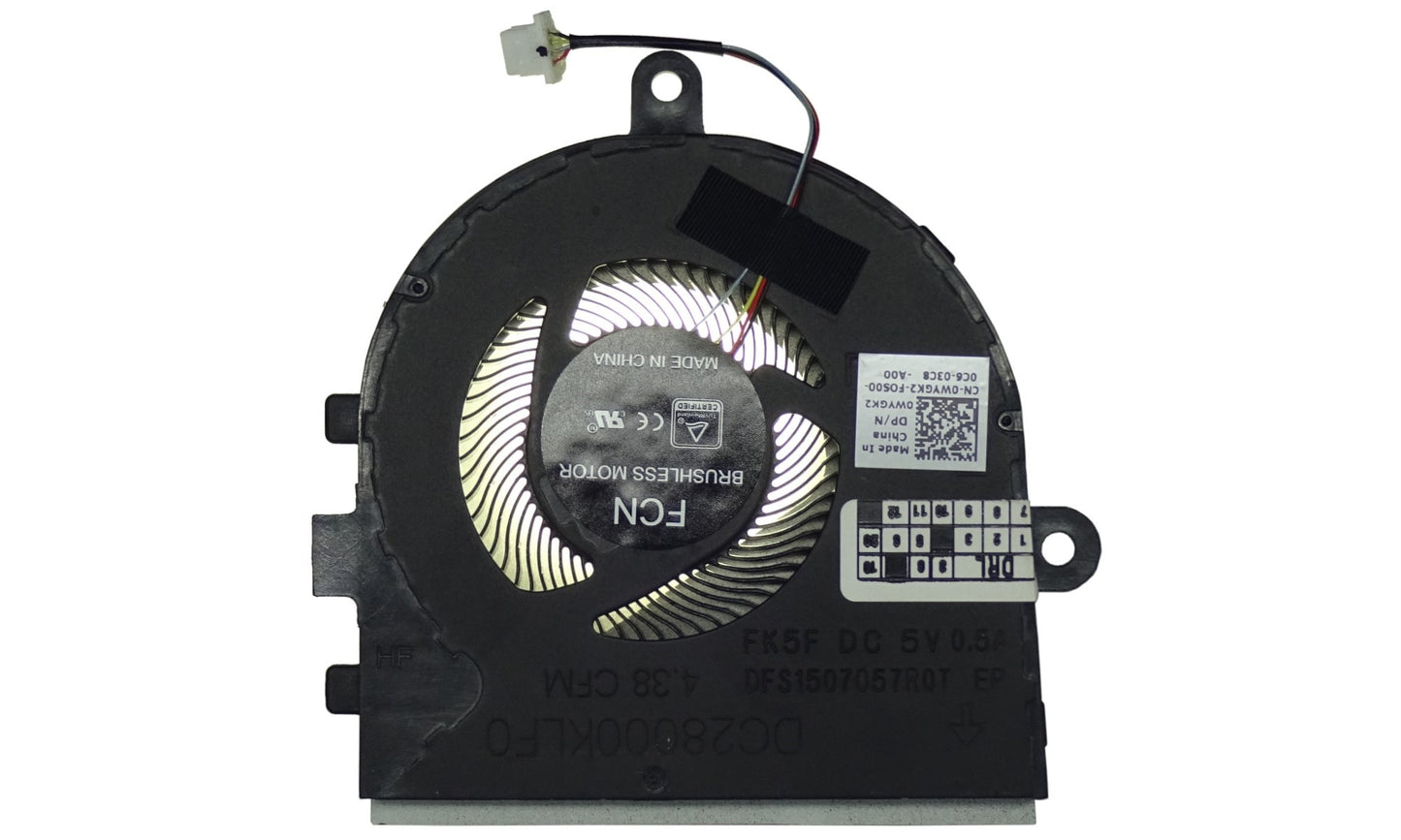 Compatible CPU Cooling Fan for Dell WYGK2 0WYGK2 DC28000KLF0 DC28000KMD0 DFS1507057R0T-FK5F NS65C06-17G13