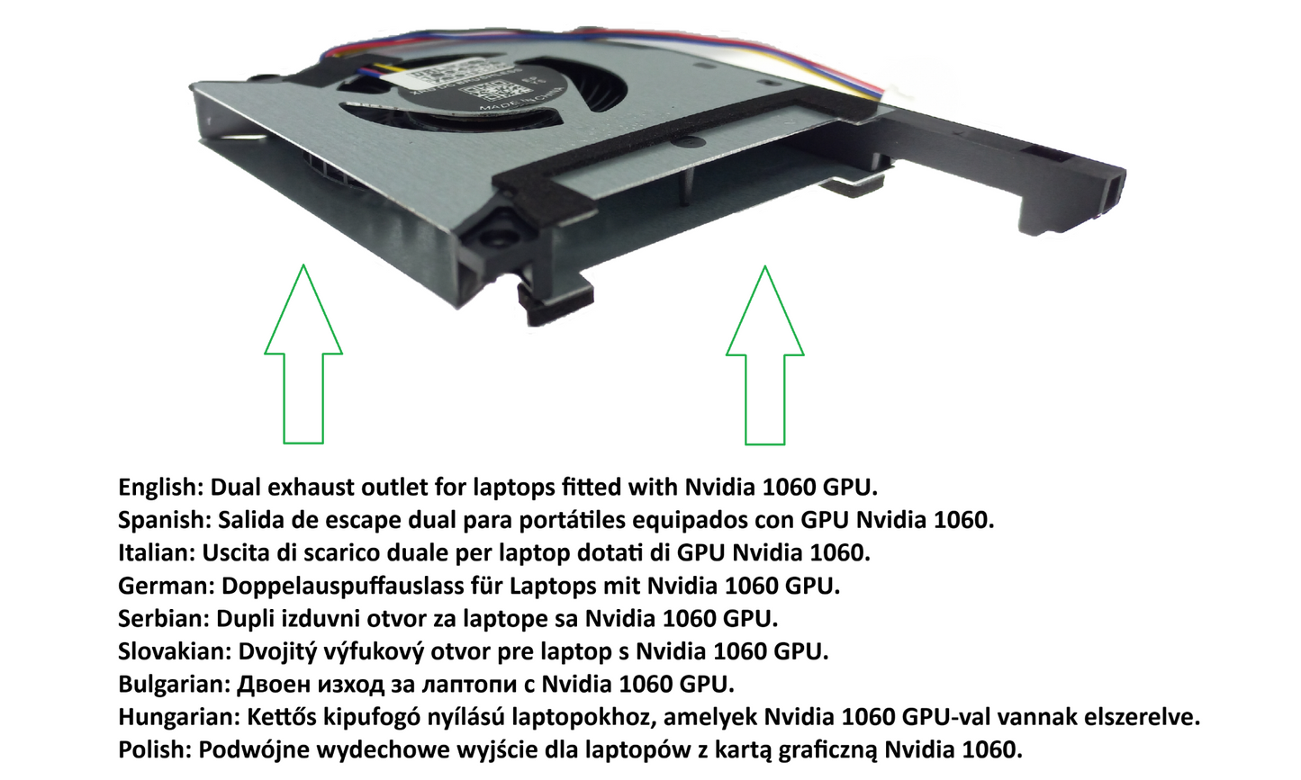 Compatible Cooling Fan Set CPU + GPU for Asus 13NR00S0M09111 1323-01AY0A2 DFS5K12114262H DFS5K12304363H DQ5D577K003 1323-01AW0A2 for GTX1060