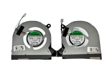 Compatible Cooling Fan Set CPU + GPU for Acer EG75070S1-C090-S9C EG75070S1-C100-S9C, EG75070S1-C360-S9C EG75070S1-C350-S9C 023.1008A.0001 023.1008B.0001